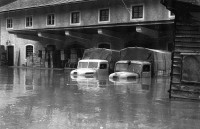 Rampe im Hochwasser